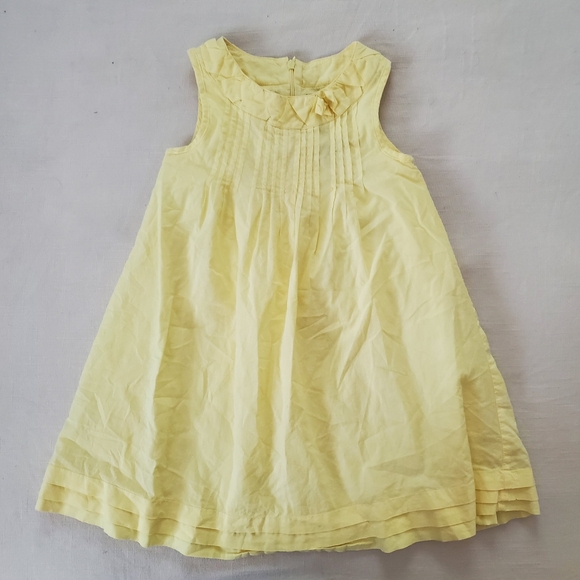 Mayoral Other - Mayoral Chic Butter Yellow Pleated Kids Dress Girls 6 Sleeveless Spring Easter